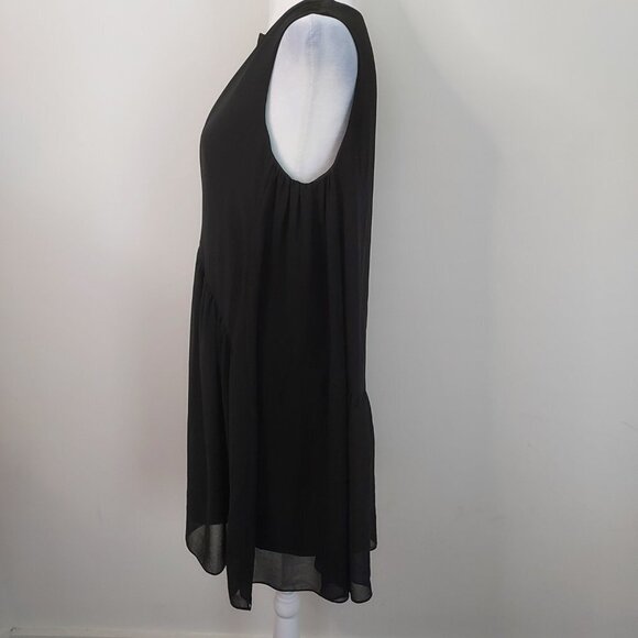 Sandro Paris Sleeveless V-Neck Mini Black Cocktail Dress - Picture 10 of 14